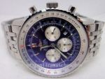 Copy Breitling Chronometer Navitimer SS Blue Chronograph Mens Gift Watch